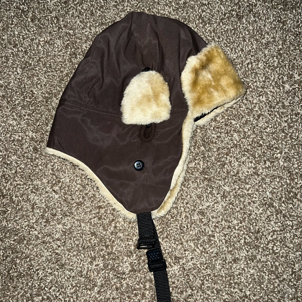 Elegant Vintage OG Brown Black Cream Trapper Cozy Warm Winter Hat